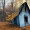Autumn Abandoned Shack - PNG gratuit GIF animé