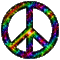 colorful peace - GIF animado grátis