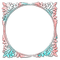 soave frame vintage circle art deco pink teal - gratis png geanimeerde GIF
