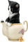 dolceluna spring cat vintage deco cup tea - Free PNG Animated GIF