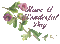 ani-text-wonderful day-blomma - Ingyenes animált GIF animált GIF