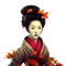 kikkapink autumn woman geisha - Free PNG Animated GIF