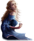 woman blue vintage - бесплатно png анимированный гифка