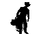 Cowboy With Saddle Silhouette - Bezmaksas animēts GIF animēts GIF