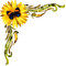 yellow green flower corner, sunshine3 - Free PNG Animated GIF