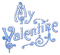 soave deco text valentine vintage blue - Free PNG Animated GIF