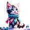 loly33 chat noël - Free PNG Animated GIF
