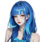 manga blue girl - Free PNG Animated GIF