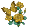 fleur papillon jaune - Darmowy animowany GIF animowany gif