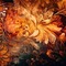Orange Abstract Flowers Background 01 - png gratis GIF animasi