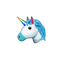 Blue unicorn emoji - PNG gratuit GIF animé