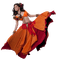 woman orange femme orange - Free PNG Animated GIF