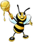 Kaz_Creations Cute Cartoon Love Bees Bee Wasp - zadarmo png animovaný GIF