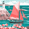 soave background animated vintage  sea pink teal - Gratis geanimeerde GIF geanimeerde GIF