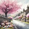 Spring Yorkshire Street - png gratis GIF animado