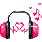 pink headphones - Ilmainen animoitu GIF animoitu GIF