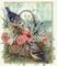 Birds and A Basket of Flowers - PNG gratuit GIF animé