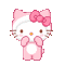 Hello kitty danse rose coeur mignon cute pink