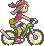 pokemon emerald may riding bike - GIF animado grátis Gif Animado