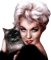 Kaz_Creations Woman Femme Cat Kitten - bezmaksas png animēts GIF