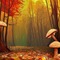 Autumn Forest with Mushrooms - zdarma png animovaný GIF