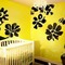 Yellow Nursery with Black Flowers - png grátis Gif Animado