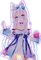 Transparent Cute Anime Girl. ~Purple&Blue~ - nemokama png animuotas GIF