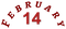 14 February.Text.Red.Victoriabea - png grátis Gif Animado