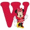 image encre lettre W Minnie Disney edited by me - png ฟรี GIF แบบเคลื่อนไหว