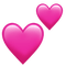 apple two hearts emoji - png grátis Gif Animado