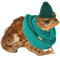 toad with green hat and scarf - nemokama png animuotas GIF