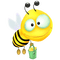 Kaz_Creations Cute Cartoon Love Bees Bee Wasp - PNG gratuit GIF animé