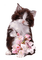 loly33 chat fleur aquarelle - bezmaksas png animēts GIF