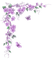 purple flower border deco violet fleur coin - gratis png geanimeerde GIF