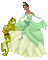 la princesse et la grenouille - GIF animé gratuit GIF animé