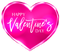 Heart.Text.Happy Valentine's Day.White.Pink - PNG gratuit GIF animé