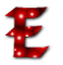 Kaz_Creations Alphabets Red Moving Lights Letter E - GIF animé gratuit GIF animé