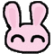 kawaii pink bunny cute happy - GIF animé gratuit GIF animé