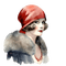 frau, woman, femme, vintage - бесплатно png анимированный гифка