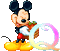 image encre animé effet lettre Q Mickey Disney edited by me - GIF animé gratuit GIF animé