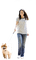 MMarcia femme woman cão jeans - png grátis Gif Animado
