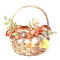 kikkapink deco autumn basket mushrooms - nemokama png animuotas GIF