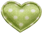 Polkadot Heart green - zdarma png animovaný GIF