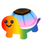 rainbow pride emoji turtle - gratis png geanimeerde GIF