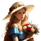 Женщина  в шляпе - ingyenes png animált GIF