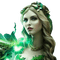 fantasy woman fairy in green sunshine3 - Free animated GIF