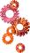 Steampunk.Gears.Orange.Pink - png gratuito GIF animata