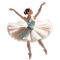 springtimes ballerina pink teal - PNG gratuit GIF animé