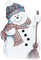 soave deco winter christmas snowman blue brown - png gratuito GIF animata
