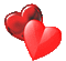 two red hearts gif coeur rouge